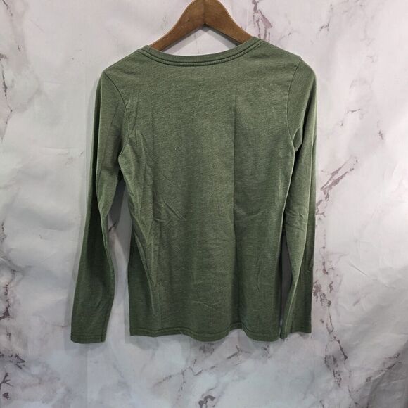 REI Co Op T Shirt Womens XS Green Long Sleeve Crew Employee Uniform Logo Tee - Picture 5 of 10